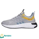 Adidas men’s sneakers – grey color with blue and orange accents, breathable material
