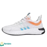Adidas men’s shoes – white with blue and orange details, orthopedic injected sole