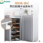 Shoe Cabinet 5 Tiers – Stainless Steel Frame – Navy Blue Fabric Storage