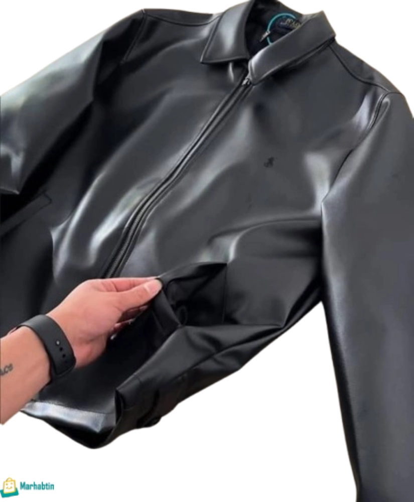 jaket-jeld-tabie-turki-pocket.png جاكيت جلد طبيعي تركي يظهر تفاصيل الجيب الجانبي والجودة