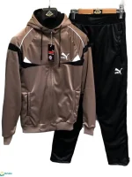 بجامة ماليزي فرو لون بيني محروق خامة كريستال مبطن