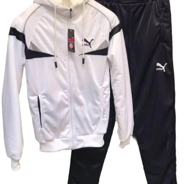 بجامة ماليزي فرو لون أبيض خامة كريستال مبطنة