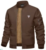 جاكيت برشوت بني تركي مبطن فرو مشحم شتوي