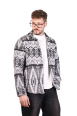 ⁦قميص  رجالي جوخ بنقشة عصرية للشباب⁩ - الصورة ⁦2⁩