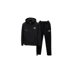 بجامة رجالية براشوت لون أسود طقم سبورت مع طاقية وسحاب وخامة خفيفة